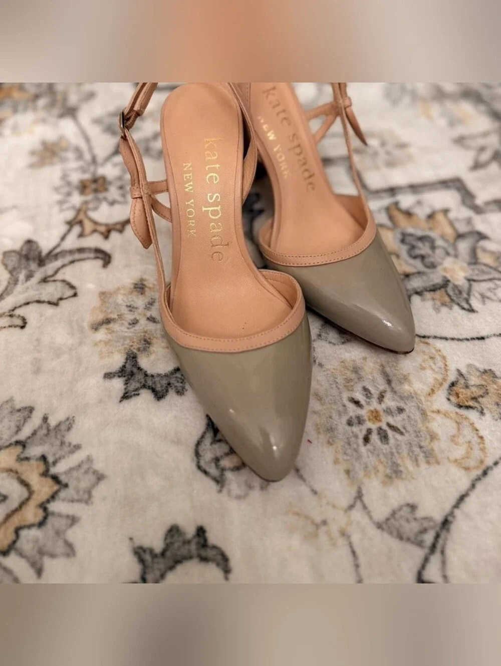 Kate Spade Two-Tone Pointed Toe Bow Heels